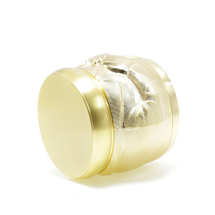 78MM Zinc Alloy 4 Layers Personality Creative Ornament Zhongshan Suit Portrait Smoke Grinder-Gold