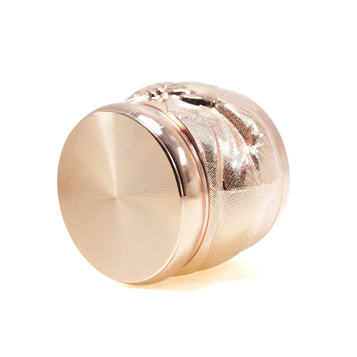 78MM Zinc Alloy 4 Layers Personality Creative Ornament Zhongshan Suit Portrait Smoke Grinder-Rose Gold