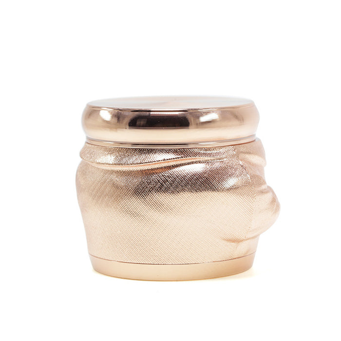 78MM Zinc Alloy 4 Layers Personality Creative Ornament Zhongshan Suit Portrait Smoke Grinder-Rose Gold