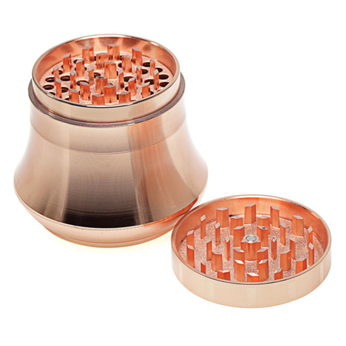 78MM Zinc Alloy Vase Shape With Drawing Weed Grinder-Rosegold Color
