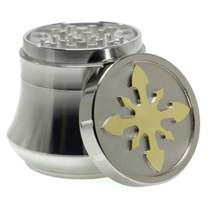78MM Zinc Alloy Vase Shape With Drawing Weed Grinder-Silver Color
