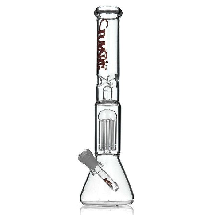 14" Tall Clear Beaker Base Water Pipe Bong with Tree Perc 303#