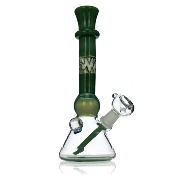 Beaker Water Pipes 9" Glass Pipes Green Somking Pipe