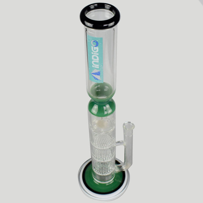 New Design 18" Inch Color Glass Bongs Water Pipe Bong Hookah 402#