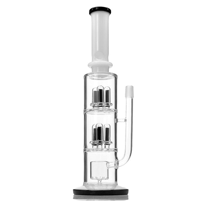 16" Thick Glass Smoking Water Pipe with Netted Disc Diffuser