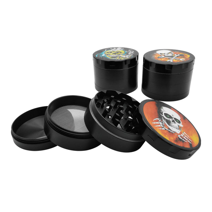 skull head Dry Herb Tobacco Grinder Metal For Smoking   Grinder Spice Tobacco Herb Grinder