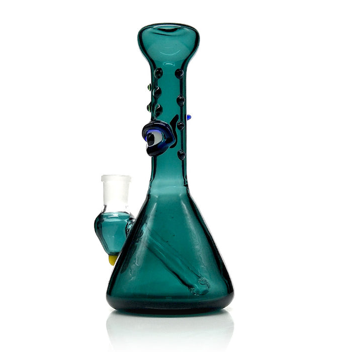 Small Beaker Green  Eagle Eyes Dib Rig Glass Smoking Water Pipe 253#