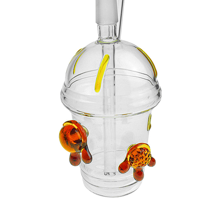 8" Turtle Glass Cup Bubbler