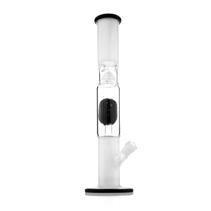 16" Tall Straight Tube with Diffused Downstem White Color