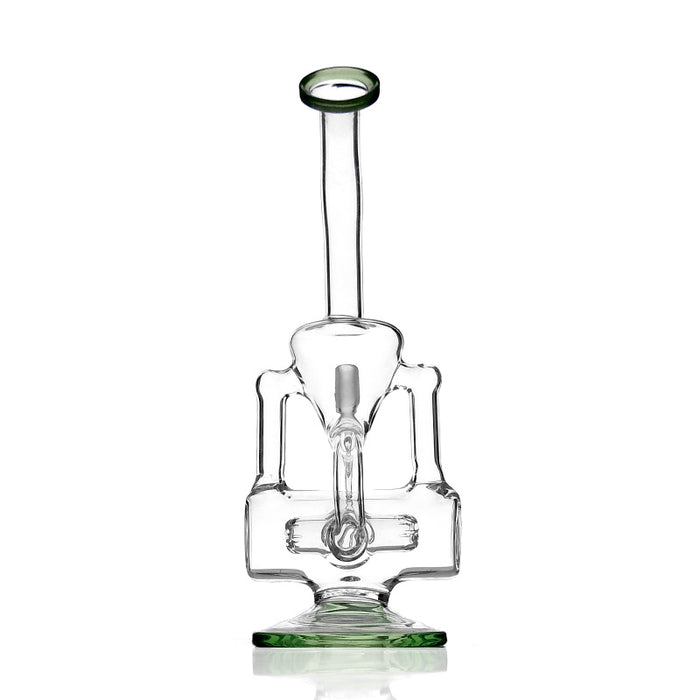 8.5" 14MM Joint Double Chamber Hammerhead Recycler Bong