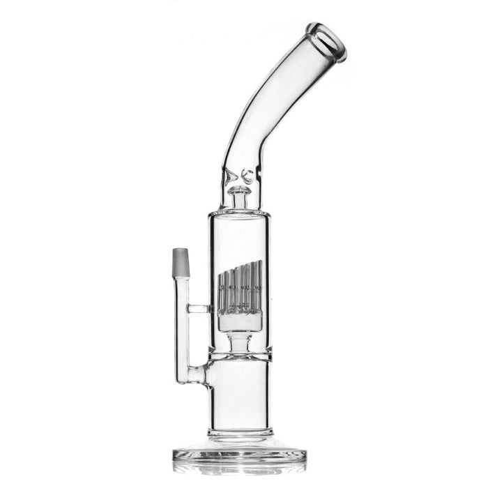 Bent Neck Glass Water Pipe with 13.5 Inches Tall Recycle Bong 097#