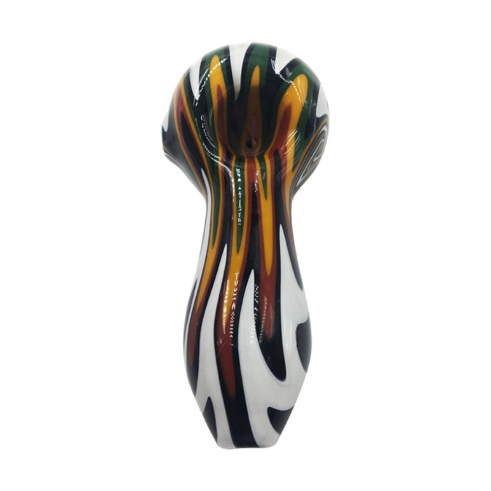 White Switchbacks Bowl Orange Combination of Printing Spoon Hand Pipe 172#