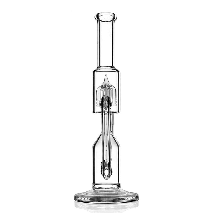New Double Recycler Glass Water Pipe Glass Bong
