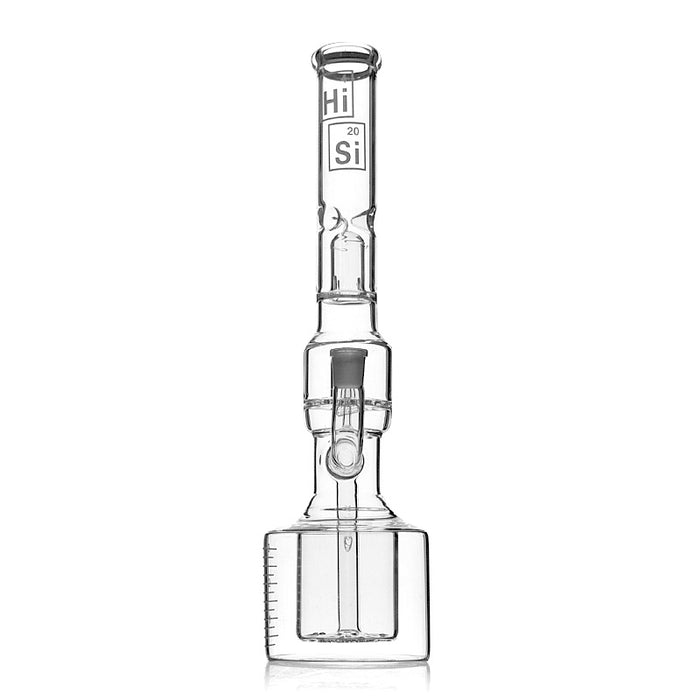 Hi Si Glass Water Pipe 19” Double Recycle Perc Bong Beaker Base