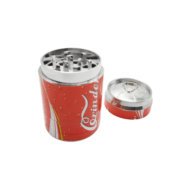 Mini Drink Cans 3 Layers Metal Tobacco Crusher Hand Smoking Grinders Herbal Spice Herb Grinder