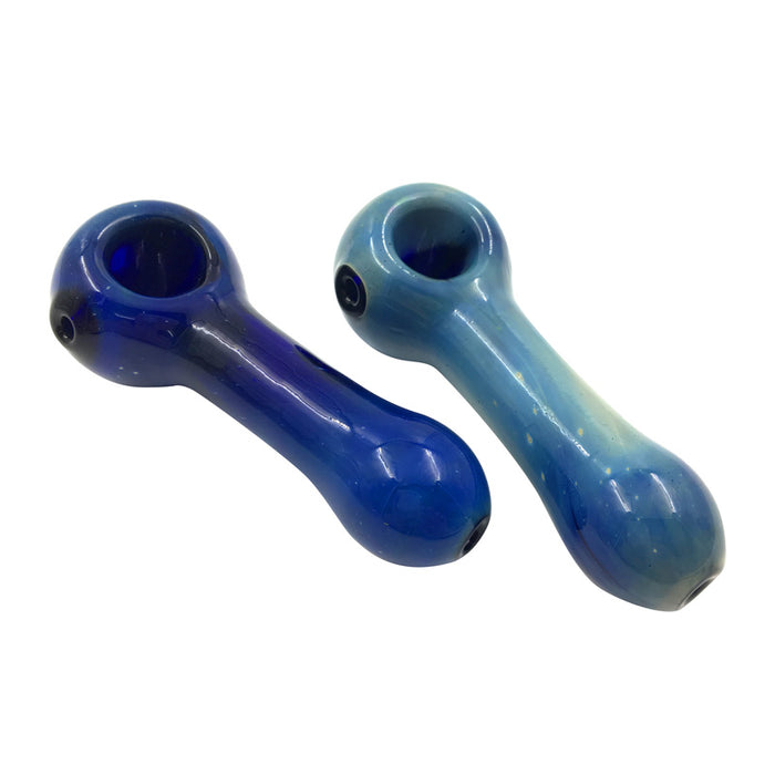 Starry Sky Blue & Galaxy White Spoon Pipe Hand Pipe 017#