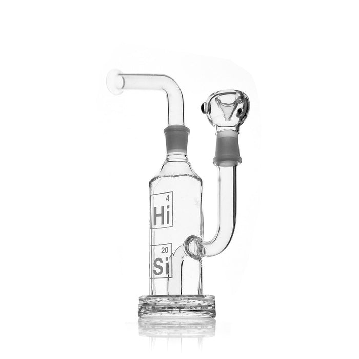 18.8mm Female Joint Hi Si Glass Hex Stemless Bubbler