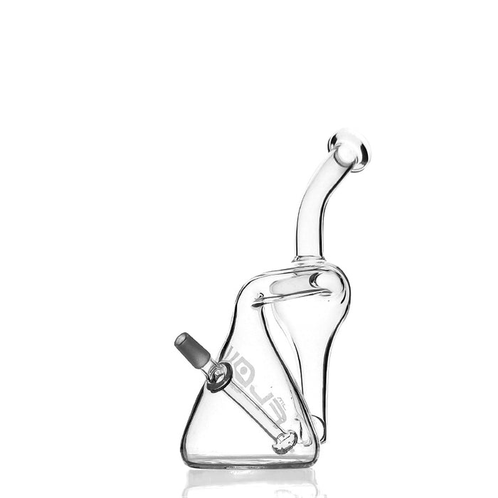 JM Flow Sci Glass Mini Recycler Oil Rig with Showerhead Downstem