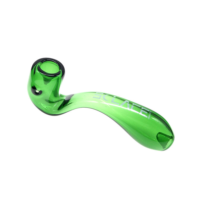 Classical Sherlock Round mouth & Flat body Glass Hand Pipe 012#