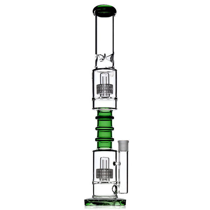 Electromagnetic Tower Design Glass Smoking Water Pipes with Double Stereo Matrix Perc 196#