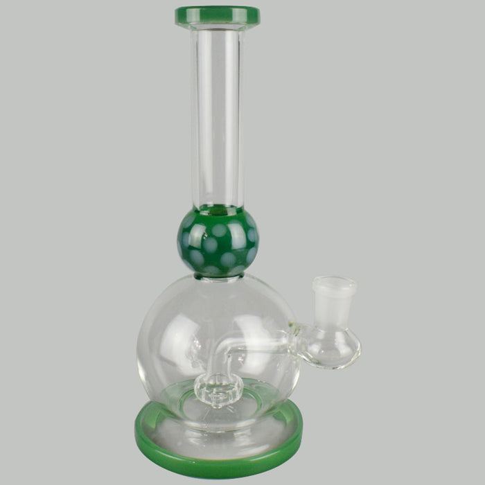 Spherical Small Glass Smoking Hookah Green Color 382#