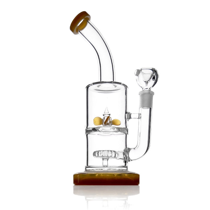 Recyclers Bent Neck Glass Water Pipe Colorful Glass