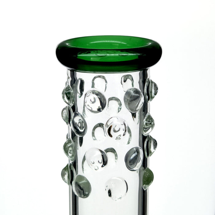 19.5" Straight Tube Smoking Glass Pipe Bong with Ice Pinch