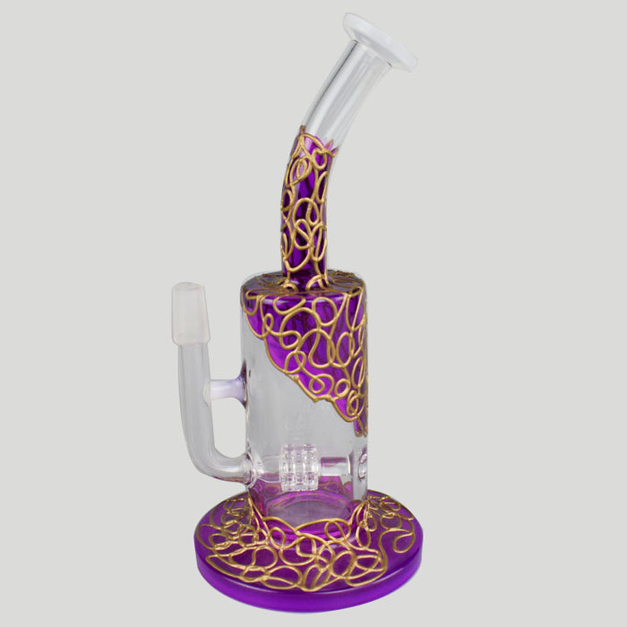 New Design Bent Neck Glass Water Bong Dab Rig Bong 416#