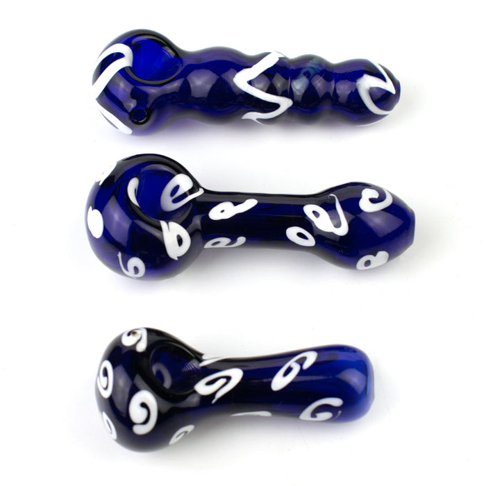 Blue glass hand pipes of different sizes G47