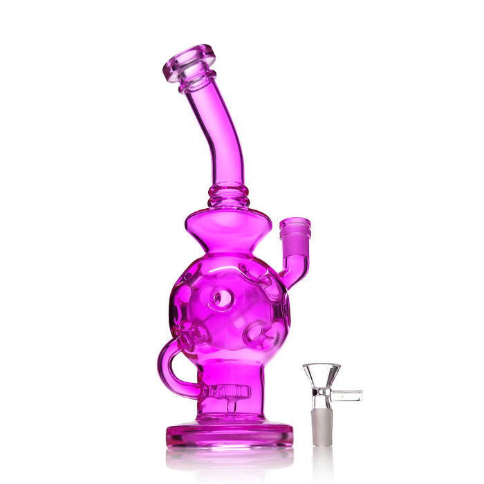 Recycler Donut Dab Rig Fab Egg Hookah Glass Smoking Water Pipe 279#