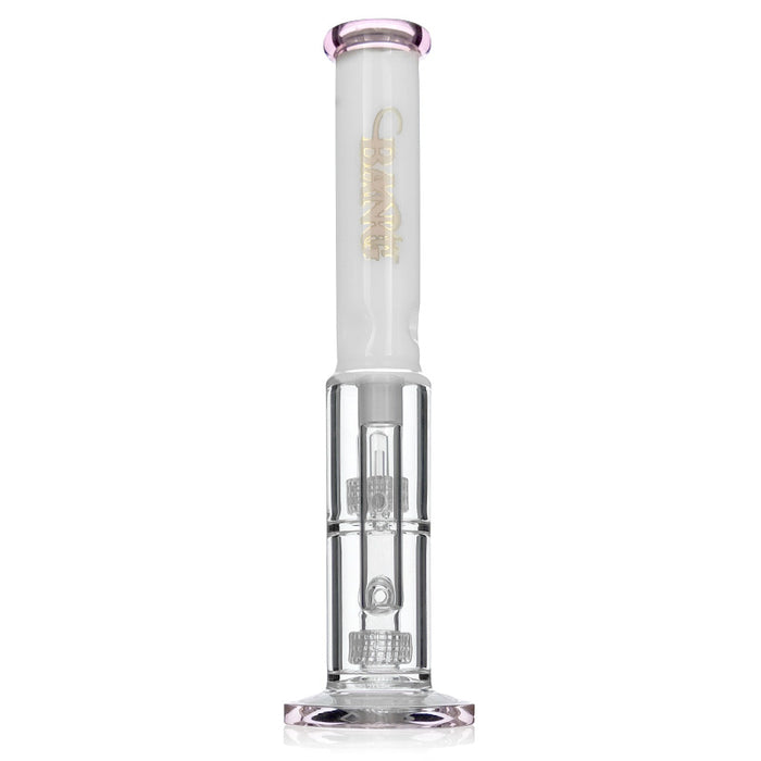 Glass Water Pipe with Double Tire Percolator for Smoking 255#