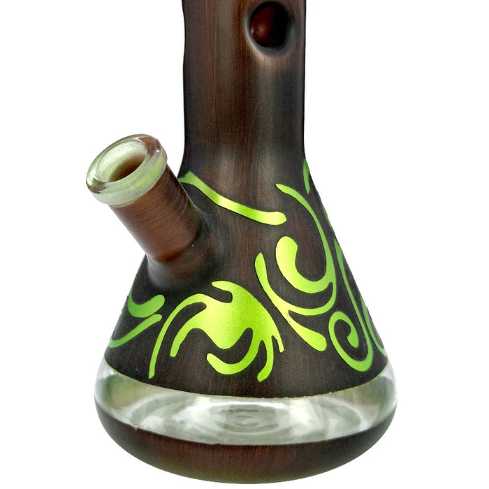 Beaker Base Water Pipe Hot Selling Bong with Fluorescent Carving 281#