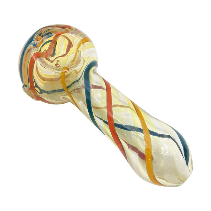 New Design Fumed Glass Hand Pipe with Color Line 259#