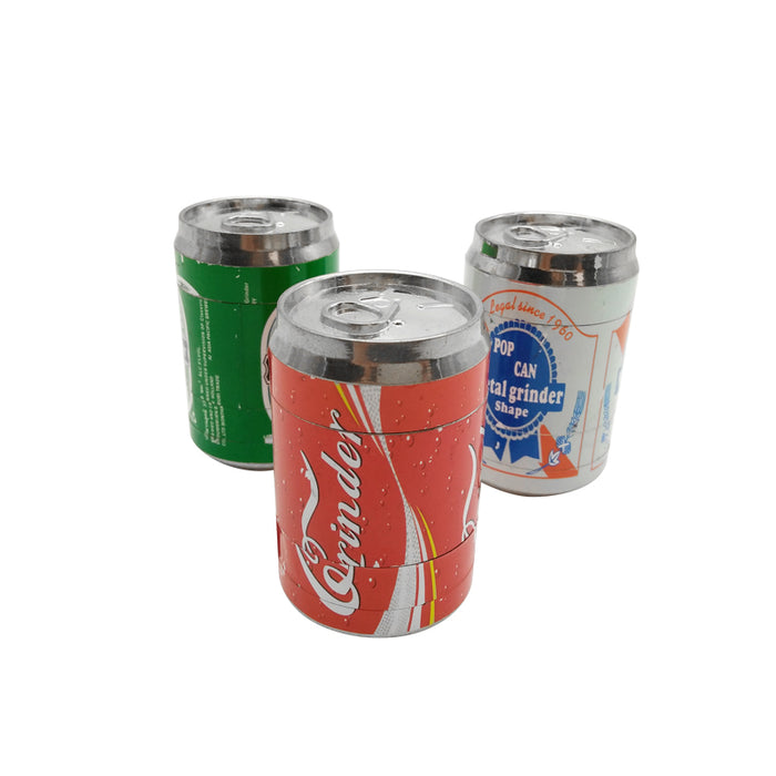 Mini Drink Cans 3 Layers Metal Tobacco Crusher Hand Smoking Grinders Herbal Spice Herb Grinder