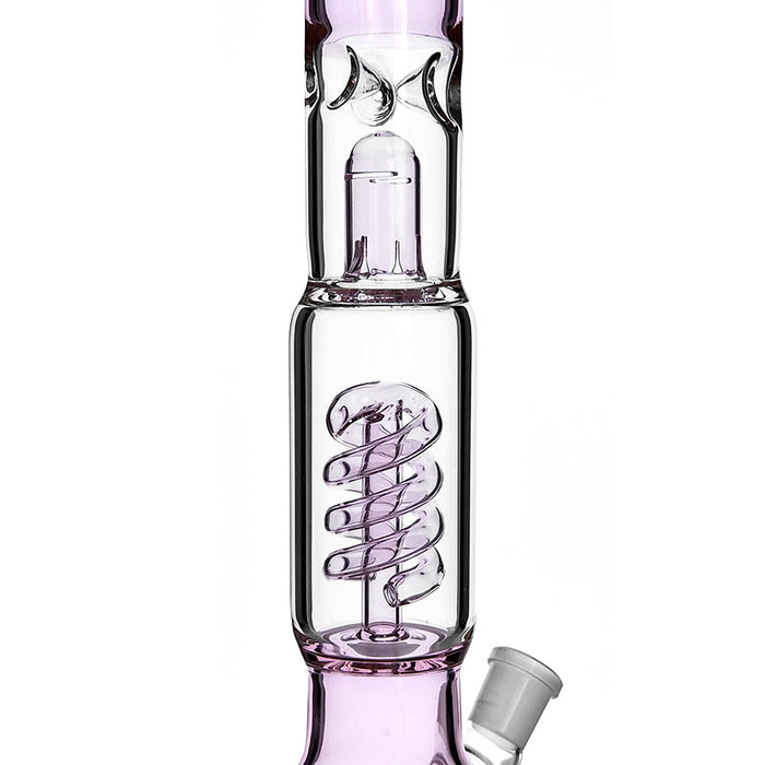 16" Spiral Percolator Beaker Bong | Pink Color
