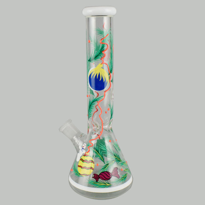 New 11" Glass Bong Beaker Bongs Water Pipe Glass Bubbler 401#