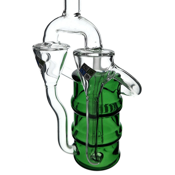 High Tech Glassworks "Blue Stardust" Oil Barrel Recycler