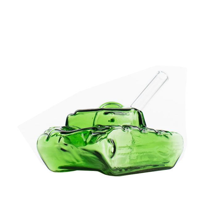 New Arrival Green Tank Glass Spoon Pipes G001