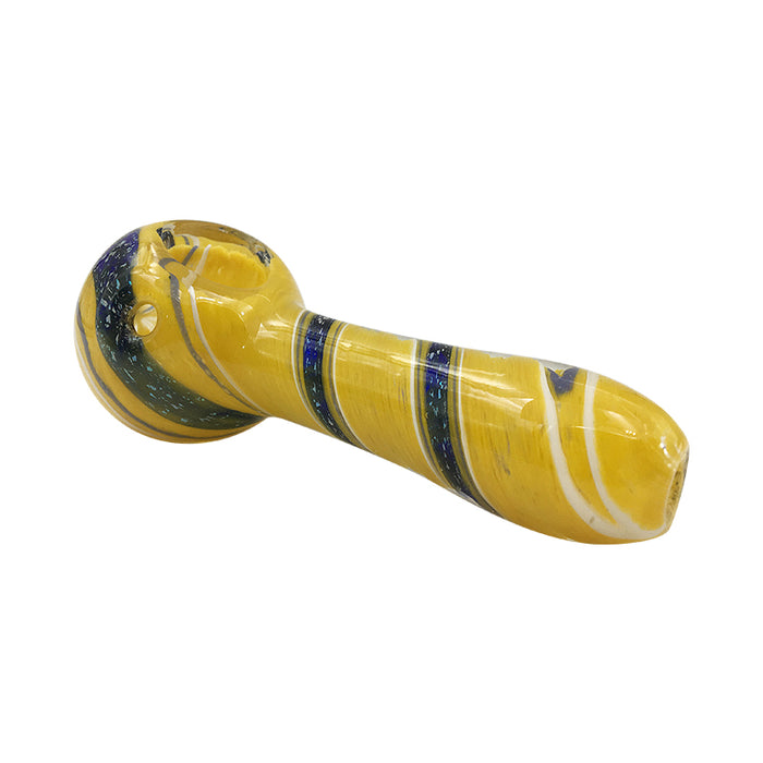 Orange Spoon Pipe  Black Spiral Stripe Spoon Pipe 102#