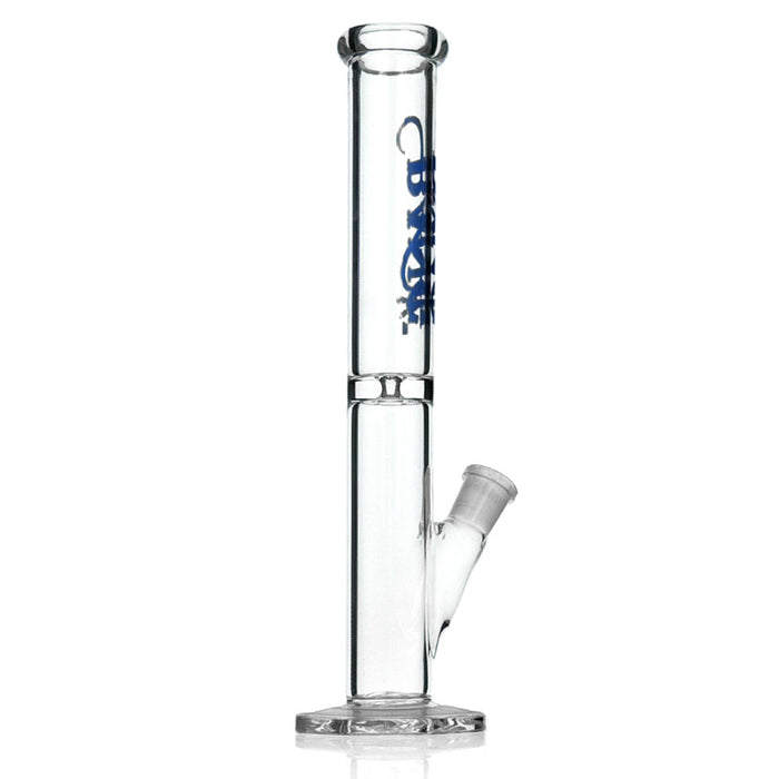 13" Tall Straight Tube Glass Water Pipe Bong with Logo 304#