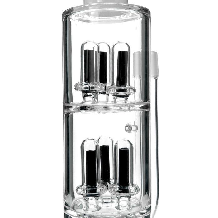 16" Thick Glass Smoking Water Pipe with Netted Disc Diffuser