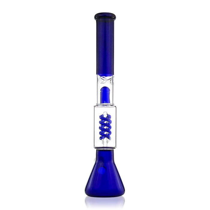16" Spiral Percolator Beaker Bong | Blue Color