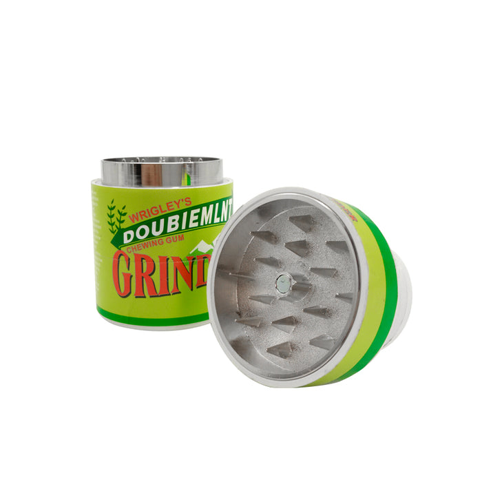 3 layer Creative Classic Fashion Hidden Chewing Gum Extra Style Metal Herbal Grinder Herb Tobacco Grinder Smoking Pipe Hookah