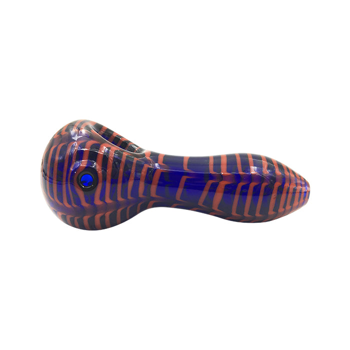 Flashy Stripe Glass Pipe  Mini Hand Pipes with Color Line 270#