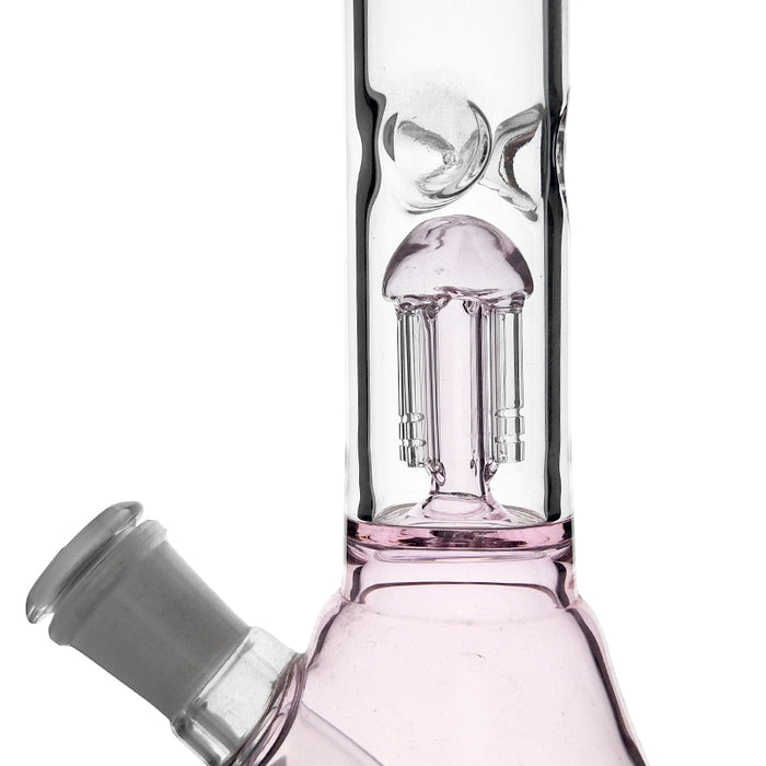 Pink Glass Smoking Water Pipes with Diffused Downstem