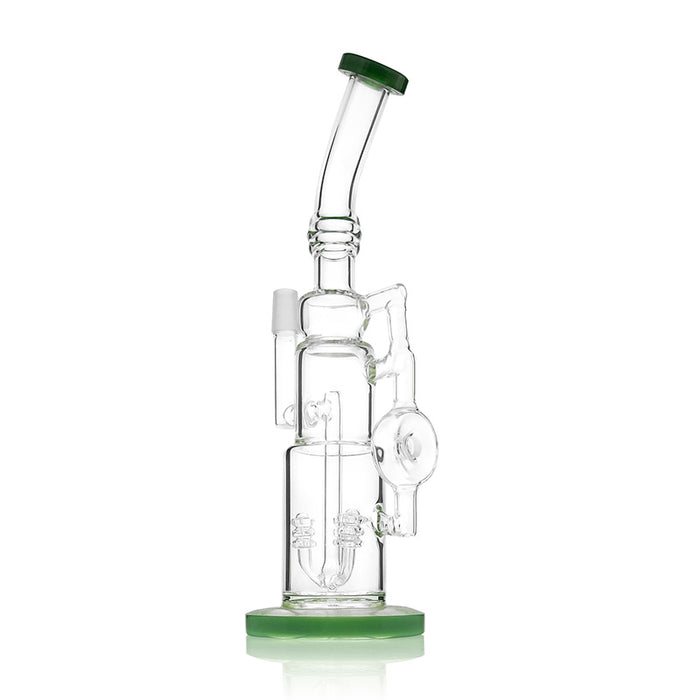 13" Tall Glass Recycler Rig For Tobacco Smoking 158#