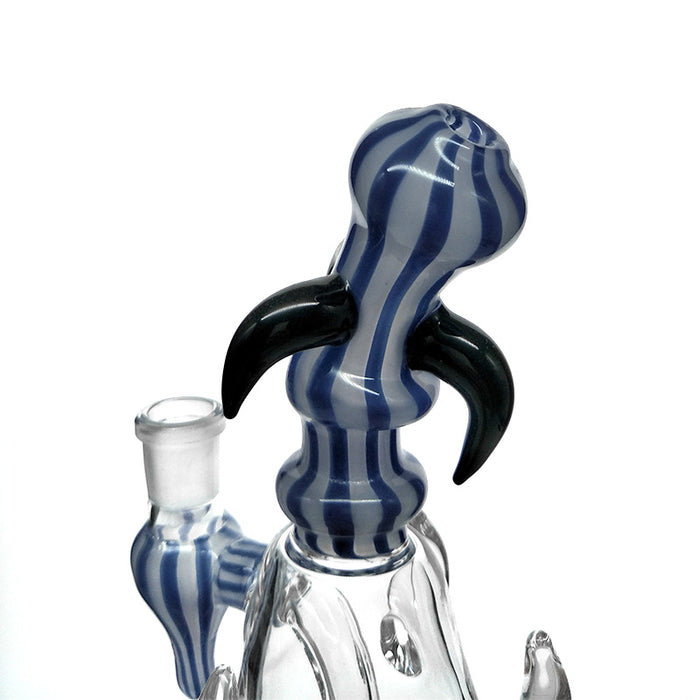 Horn Spiral Mini Recycler Rig Glass Smoking Water Pipe 251#