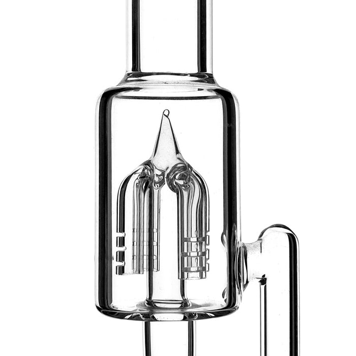 New Double Recycler Glass Water Pipe Glass Bong