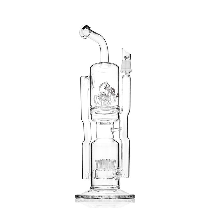JM Flow Sci Glass Recycler with Sprinkler Perc to Cross Perc