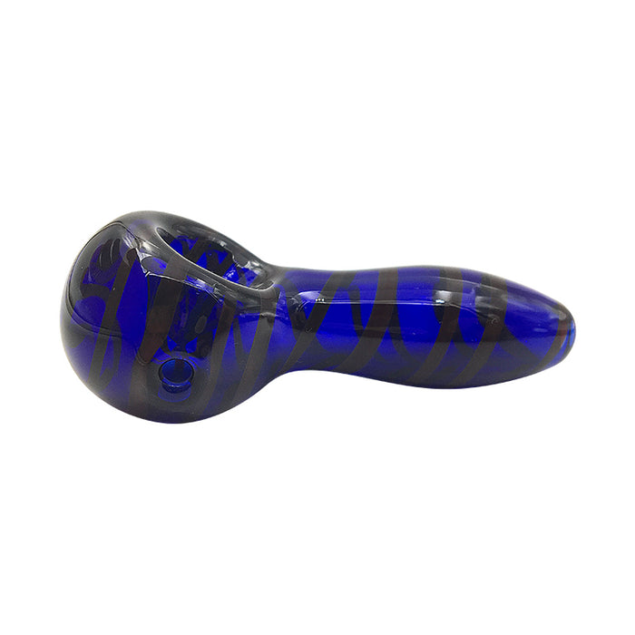 Blue Cheap Hand Pipes Pyrex Glass Smoking Spoon Pipes 316#